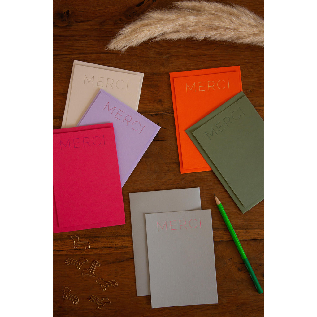 Merci Notecards (various colours)