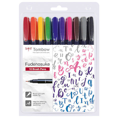 Tombow Fudenosuke 10-pack colour