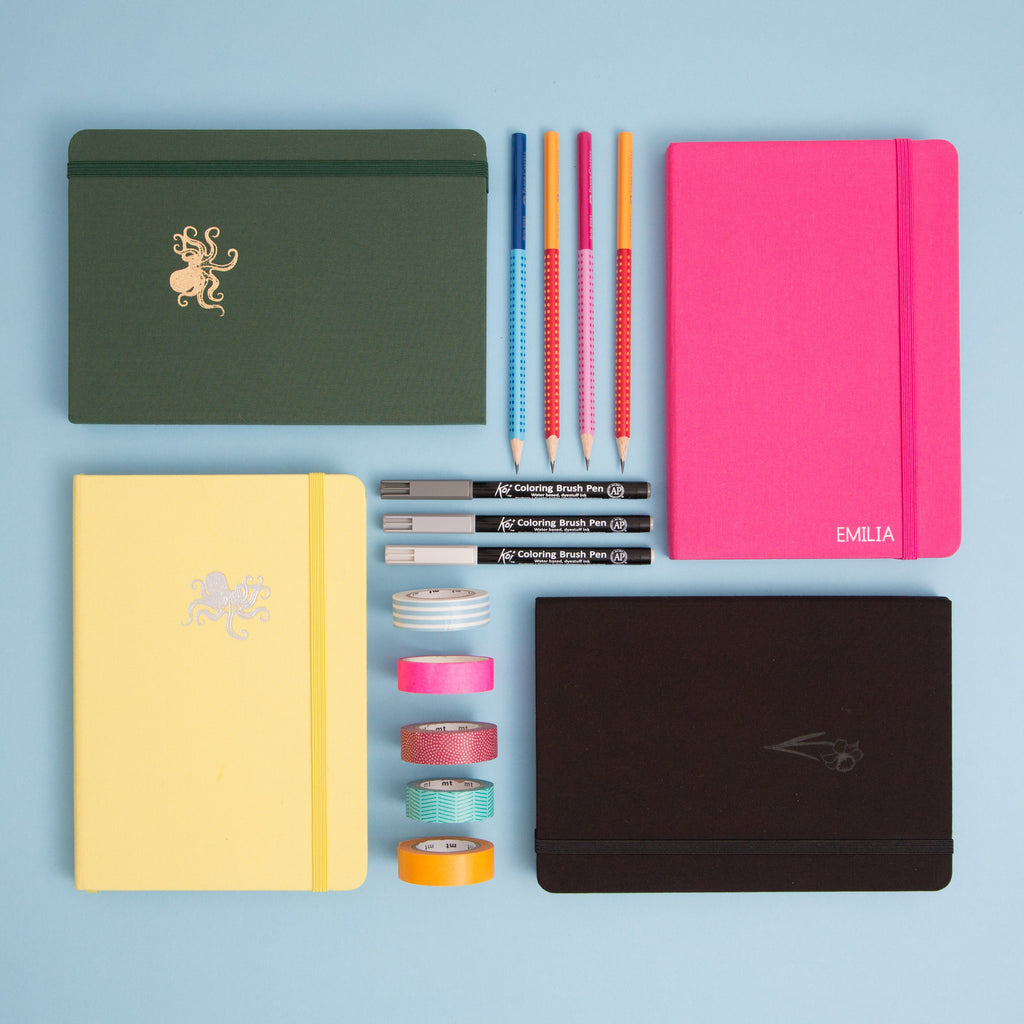 A5 Club Sandwich (mixed paper) Notebook (customisable) (5 colour options)