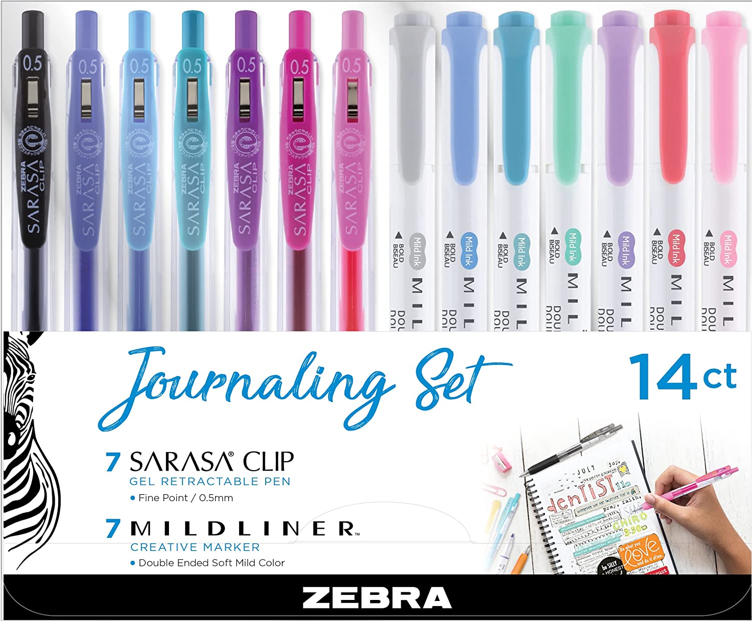 Zebra Pen Mildliner Journaling Set